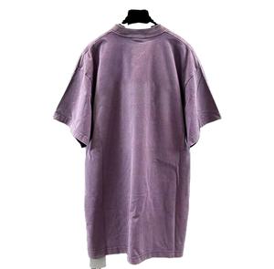 Camiseta lavada con ácido liso, ropa de calle de algodón, ropa de calle Vintage de marca, camiseta de gran tamaño para hombres - Product Image 1