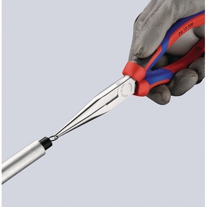 Pour pince à bec plat KNIPEX de 200 mm de long, chromée, avec poignées multi-composants - Product Image 3