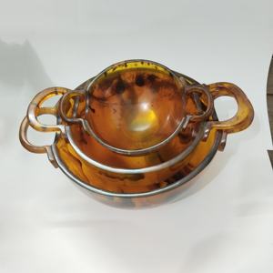 Best Navy Blue <b>Large</b> Resin <b>Bowl</b> with Serving Spoon Top Marbled Style Multi-Purpose Epoxy Resin Salad <b>Bowls</b> Smooth Pattern - Product Image 6