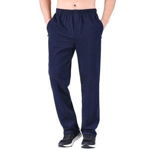 Pantalon décontracté en toile pour homme, modèle hiver, dernière collection, respirant, taille haute, coupe droite, en promotion - Product Image 6