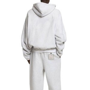 Sweat à capuche surdimensionné Boxy zippé 100% coton pour hommes sweats à capuche personnalisés lavés à l'acide poids lourd avec poches avant - Product Image 4