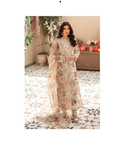 Trajes bordados Zari para mujer, Colección Formal de 3 piezas cosida, últimas mujeres, trajes Punjabi indios de Pakistán, ropa de diseñador - Product Image 5