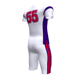 Vêtements de football américain pour jeunes Nouveau design à manches courtes Uniforme supérieur respirant et sain Ensemble de grande valeur - Product Image 4