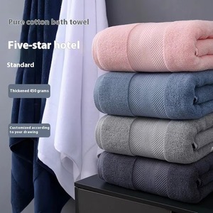 Weavetex Home High-End 400 600 GSM Woven Cotton Bath Hand Beach <b>Towels</b> Quick-Dry Cooling for Hotels Spas Customized Color <b>Set</b> - Product Image 3