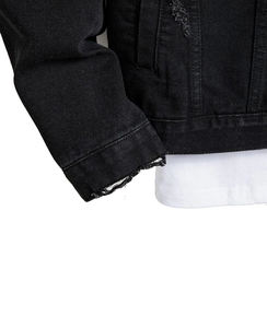 Meilleures vestes en jean pour hommes 100% coton Étiquettes personnalisées multicolores Col montant à fort impact Saison hivernale avec services OEM - Product Image 3