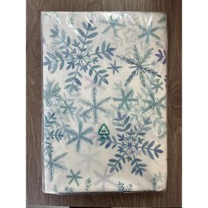 Tissu Popeline 100% Coton Peigné Blanc et Bleu Festif à Motif Tissé Pailleté 112x300cm – Textile Durable pour Usage Domestique - Product Image 2