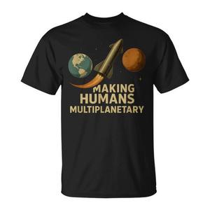 T-Shirt Promozionale Multiplanetaria Boca Chica Starbase Science: Trasformare l'umanità in realtà - Product Image 1