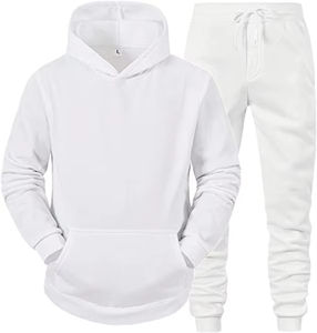 Haute qualité 2 pièces ensemble survêtement football unisexe survêtements Logo Tech polaire Zip plaine Jogging hommes survêtement hommes sweats à capuche - Product Image 3