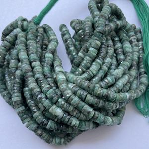 ลูกปัดหินสีเขียวมรกตธรรมชาติขนาด6มม. 8มม. ลูกปัดร้อยลูกปัดหินกึ่งมีค่าขายส่งจำนวนมากแบบ DIY ของแท้ - Product Image 3