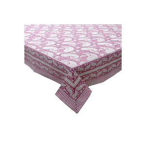 Vente chaude nappe Vintage main bloc imprimé intemporel artisanat pur coton nappes vente à bas prix - Product Image 5