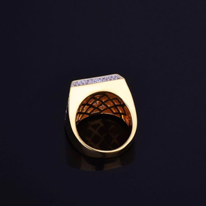 VVS Lab-Grown Bague Champion Unisexe Trendy Hip Hop Style Glacé Luxe Personnalisé Or 10K 18K Plein Diamant IGI Certifié Fête de Mariage - Product Image 3