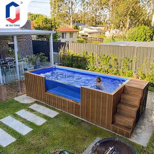 UV Stabilized Outdoor Prefabricated Container <b>Pool</b> Small Corner Combo Above Ground Fiberglass <b>Pool</b> Swimming <b>pool</b> - Product Image 1