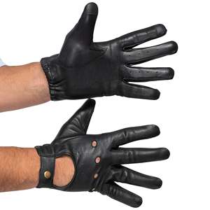 Gants en cuir du Pakistan, 100% gants de conduite en cuir véritable unisexe mince mode creux respirant gant de conducteur - Product Image 4