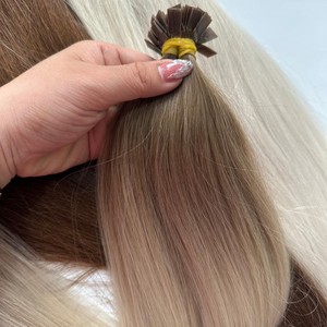 เคราตินต่อผมปลายแบนทำจากผมมนุษย์แท้สีสลาฟจากรัสเซีย - Product Image 3