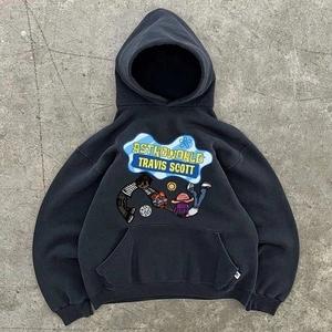 Sudaderas con capucha personalizadas de algodón 100%, patrón sólido, cuello forrado, lavado con ácido, estilo informal de verano, apliques de diseño 3D bordados - Product Image 3