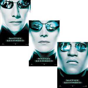 Ensemble d'affiches Modern Style Matrix Reloaded avec cadre noir pour affichage mural - Product Image 1