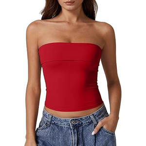 Meilleure vente décontracté dos nu Sexy sans manches col rond moulante culture courte femmes débardeur - Product Image 1