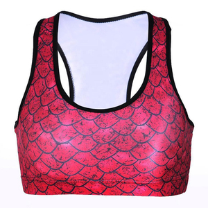 Soutien-gorge de sport push-up adultes tricoté uni teint soutien-gorge de sport pour femmes fabriqué en usine 100% polyester \ soutien-gorge de sport en spandex à vendre - Product Image 3