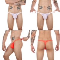 String pour homme à taille basse, ceinture fine en maille fluorescente, string sexy pour gays, sous-vêtements de taille européenne, lingerie sexy pour homme