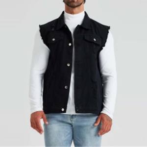 Chaleco Vaquero Transpirable de Moda para Hombre, Talla Grande, Algodón Ecológico, Alta Calidad, Casual, Elegante y Premium - Product Image 1