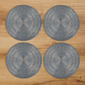 Napperon en perles de verre brodées Aqua Gold fait à la main Royal-Look Restaurant Table tapis décoratifs tampons pour cadeaux - Product Image 5