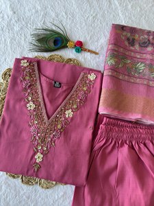 Le plus beau costume Salwar traditionnel en soie semi-cousu, prêt-à-porter, pour adultes, fait main, dernière collection, robe de soirée et de mariage longue, style pakistanais - Product Image 6