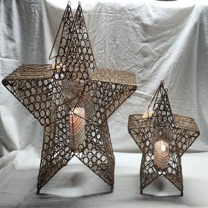 Lanterne en fer faite à la main pour décoration intérieure incroyable 3 tailles tendance pour la suspension de la fête de Noël ou l'utilisation de la table - Product Image 1