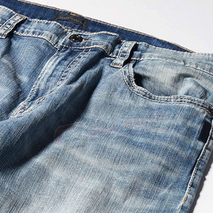 Vente en gros de pantalons jeans droits 100% coton pour hommes, vêtements décontractés, légers, taille moyenne, tissu en toile, respirant, couleur pierre - Product Image 6