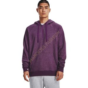 Sudadera con Capucha Premium para Hombre, con Cierre de Cremallera de un Cuarto, Logotipo Personalizado, Algodón/Fibra de Bambú, Transpirable, para Deportes de Invierno, Correr, Trotar - Product Image 1