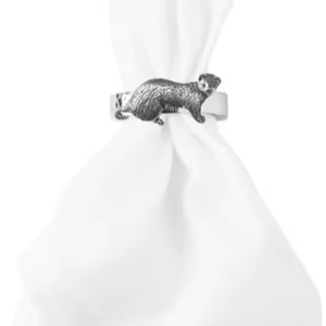 Anneaux de serviette uniques pour la décoration de la maison Étain anglais fin sur une forme de papillon d'écharpe pour les fêtes de mariage et les occasions de printemps - Product Image 1