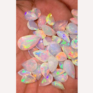 57 pièces opale éthiopienne naturelle avec feu 8x6mm 9x7mm 10x8mm 12x10mm poire facette 79 Cts Lot Iroc ventes pierres précieuses en vrac coupées US $143 - Product Image 4