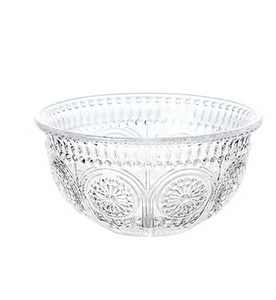 Bol de service en verre de design italien de luxe, lavable, décoratif pour la maison, la cuisine, les hôtels, les restaurants et les fêtes - Marque TQC - Product Image 1