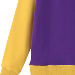 Sweat à capuche en chenille Omega unisexe, premium, 100% coton biologique, pull d'hiver, poche kangourou |   Manches raglan de couleur jaune vif - Product Image 3