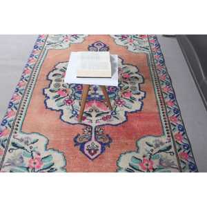 พรมตุรกีโบราณ ขนาด 4.4x7.3 ฟุต ลายจุดสีส้ม ทำจากขนสัตว์ - Product Image 5