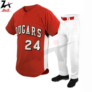 Custom Logo Wholesale Heat-Transfer Printed Breathable <b>Baseball</b> Uniforms OEM Color <b>Baseball</b> Uniform Sets Men Full Length - Product Image 2