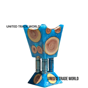 United Trade World Brûleur d'encens en bois Madkhan Bakhoor Porte-encens en résine époxy et diffuseur d'aromathérapie par United Trade World - Product Image 6