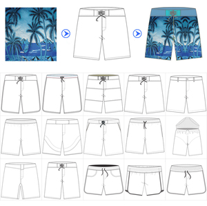Haute qualité été hommes Shorts classiques conception personnalisée dentelle brodée grande taille lâche décontracté cordon fermeture séchage rapide - Product Image 6