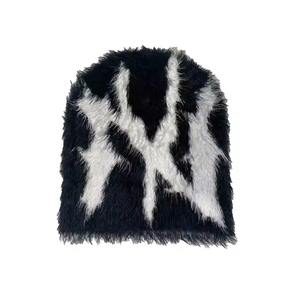 2025 Mohair hommes femmes lettre Jacquard Beanie avec partout Crochet hiver laine tricot Ski Beanie Mohair casquettes pour l'hiver - Product Image 4