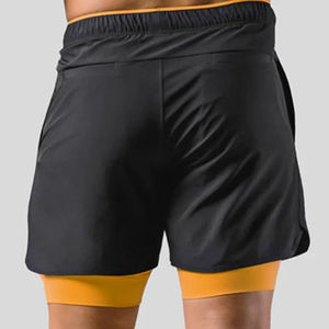 Shorts de jogging d'entraînement 2 en 1 de qualité supérieure avec cordon de serrage pour hommes, séchage rapide, respirant, shorts de course décontractés pour hommes - Product Image 2