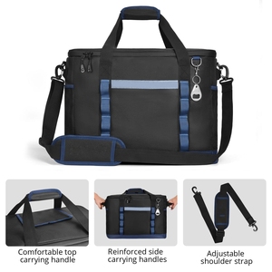 Borsa Termica Portatile Moderna Morbida Isolante Antiperdita 24/30/60/75 Lattine Vino Cibo Motivo Lettere 38L Spiaggia Campeggio Viaggio - Product Image 2