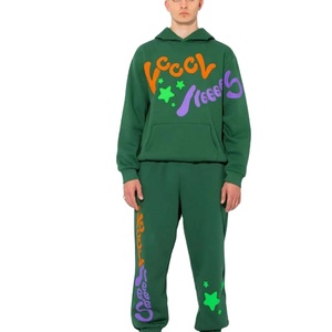Custom 100% Cotton Fleece High Quality Blank Unisex Oversized Hoodie and <b>Jogger</b> Pants Unisex Tracksuit <b>Set</b> Sweatsuits Printed - Product Image 4