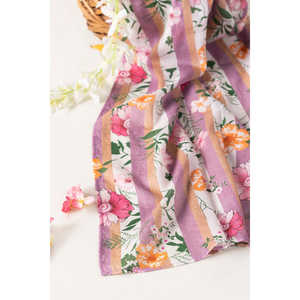 Pañuelo Morado Estilo Bohemio Khadi para Mujer con Estampado - Product Image 1