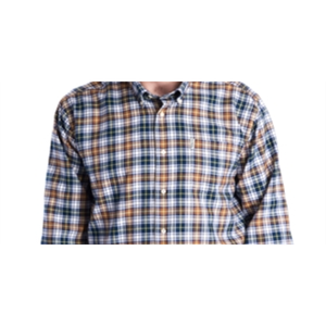 Camicia Casual da Uomo Barbour XL 4XL Blu Multicolore, a Quadri, Manica Lunga, Vestibilità Classica, in Flanella Traspirante con Bottoni - Product Image 5