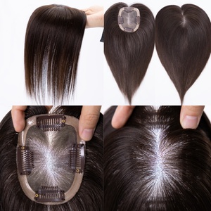 ท็อปเปอร์ผมแบบคลิปหนีบขนาด 3x4 นิ้ว แบบโมโน สำหรับปิดผมบาง/ไรผม  มองไม่เห็นรอยต่อ สีน้ำตาลเข้มธรรมชาติ ใช้งานง่ายทุกวัน  ผสมผสานกับเส้นผมได้ดี  ฐานไหม  แบบยุโรป - Product Image 6