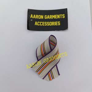 Ruban de médaille de sécurité en viscose écologique de haute qualité, effet moiré |   Fournisseurs et fabricants de rubans de médailles personnalisés - Product Image 1