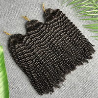 Extensions de cheveux humains bouclés crépus pour tresses au crochet, style Passion Twist, invisibles, sans nœuds, pré-bouclées, effet plume