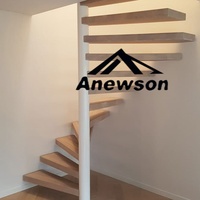 Kits d'escalier préfabriqués de conception intérieure et extérieure circulaire à dimension simple