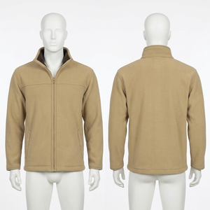 Veste en polaire Sherpa 320 GSM, bleu sarcelle, panneau contrastant, logo brodé personnalisé, vêtements d'extérieur - Product Image 3