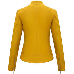 แจ็กเก็ตหนังแท้สำหรับผู้หญิงแจ็กเก็ตหนังแท้ระบายอากาศได้ดีใส่สบายพร้อมโลโก้ตามสั่ง - Product Image 5