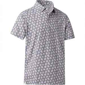 เสื้อโปโลสำหรับผู้ชายเสื้อโปโลปักโลโก้ผ้าแคนวาสลายพื้น - Product Image 1